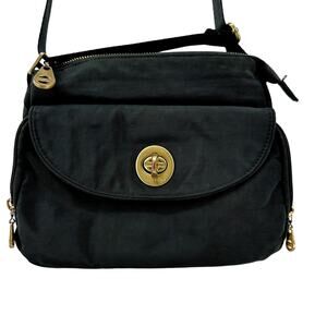 Baggallini Provence Crossbody Bag Water Resistant Zip Adjustable Black One Size